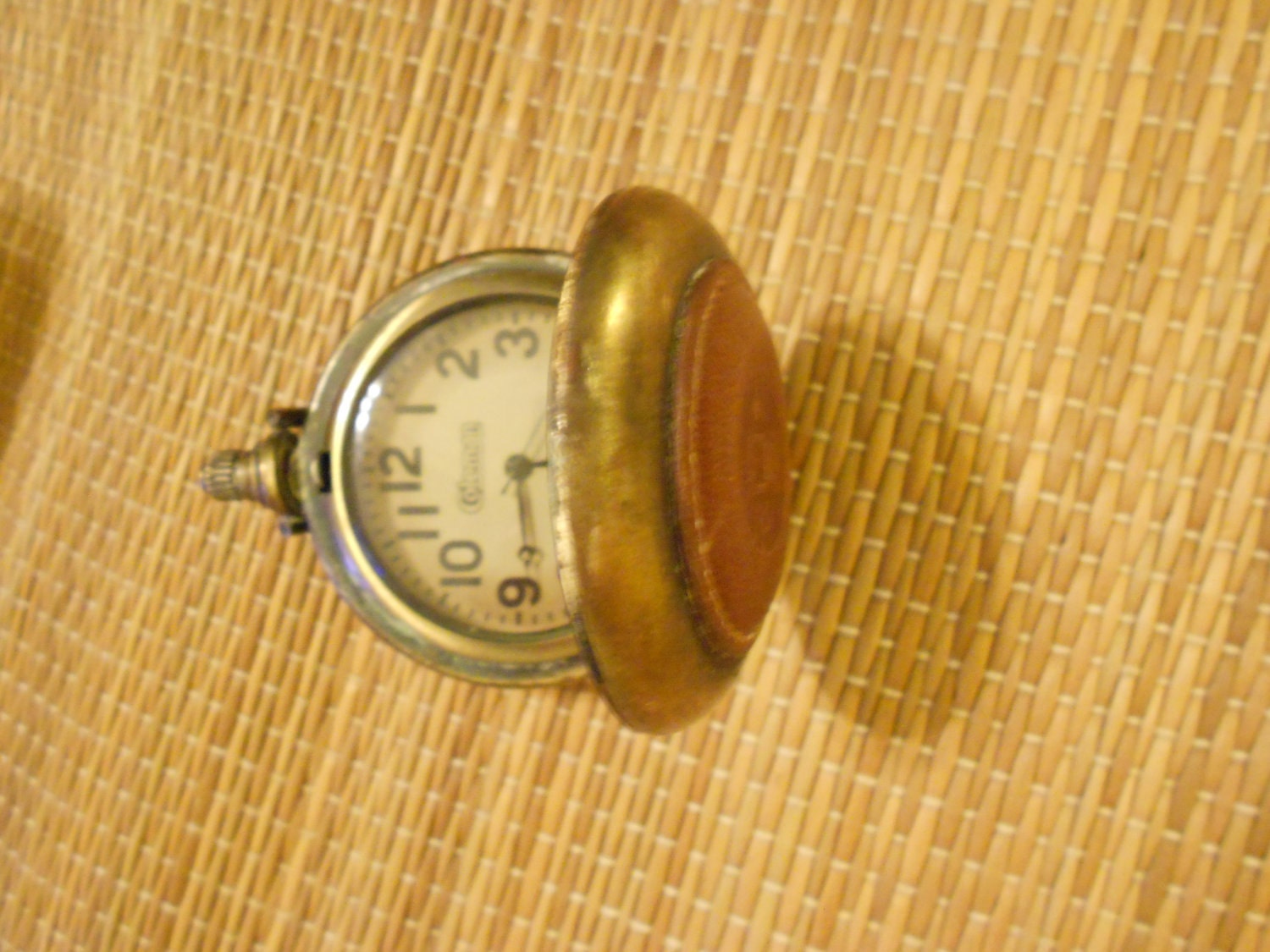Vintage Coleman Pocketwatch Embossed Lantern Logo On Leather