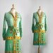 1960s designer "Paganne" gustav klimt inspired zip down tunic dress size medium