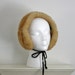on hold until friday...1960s faux fur ear muffs headband combo with velvet ties