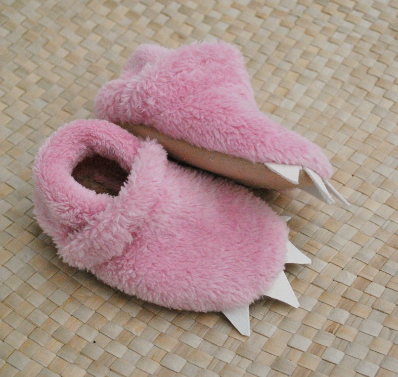 Pink Baby Monster Slippers