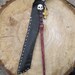 Death Eater Handcarved and Painted Wand and Handsewn Leather Pouch Ooak