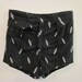 ReSerVeD for J Serre Moon Doggies Swimsuit - 1950s Navy Blue Mens Swimsuit Bathing Suit Large