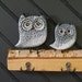 Owl Coat Hooks - Nursery Decor - Rustic Woodland Decor - Garden Decor