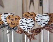 Mom's Killer Cakes & Cookies Leopard and Zebra Print Heart Hearts Shaped Cake Pops Perfect for Valentine's Day Round Balls Also Available Il_170x135