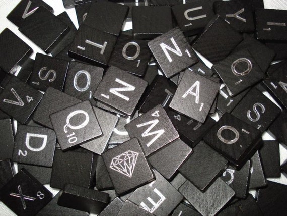 Scrabble Tiles 60th Anniversary Black Diamond by ScrabbleForYou
