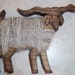 Wooden Angora Buck with Real Mohair