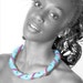 Turquoise Felt Necklace