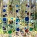 Stained glass garden art stake blue purple garden yard