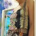 80s Floral Print Tropical Fringed Rayon Crop Top size Medium handmade one of a kind
