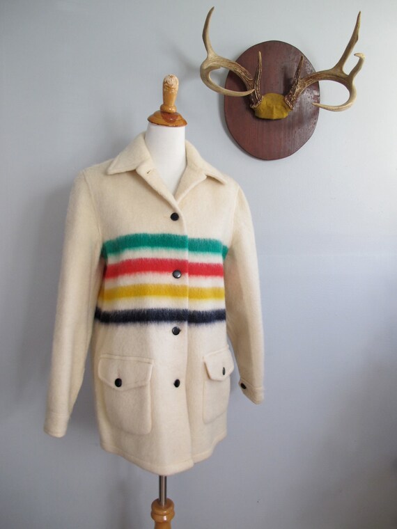 Hudson Bay Wool Blanket Coat // Wool Glacier Blanket Jacket