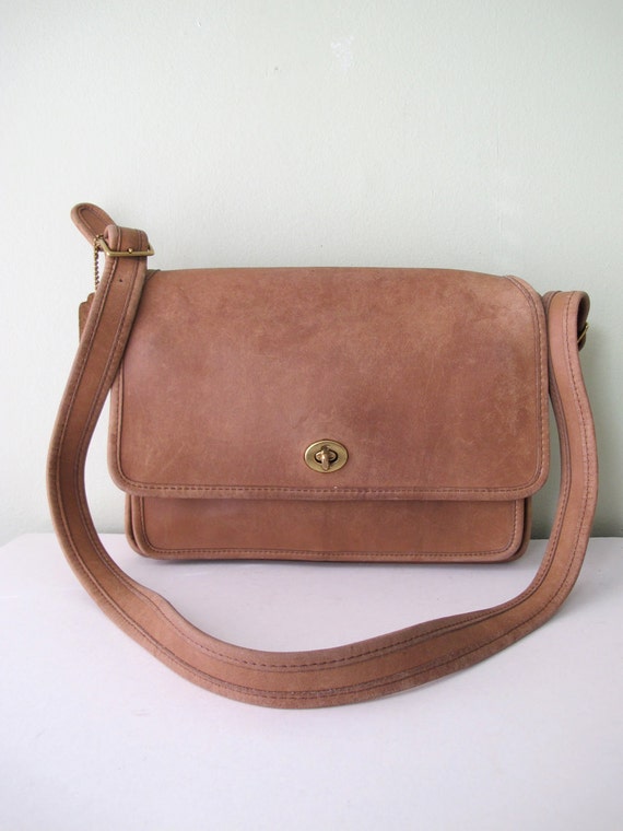 coach brown leather messenger bag