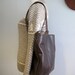 Vintage Leather Backpack in Brown / Over the Shoulder Bucket Bag