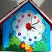 Rainbow Cottage clock