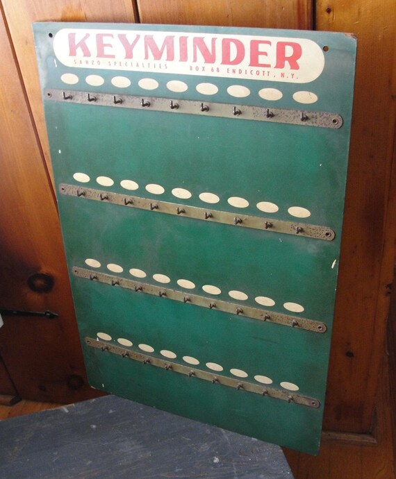 vintage key minder shop / garage key holder