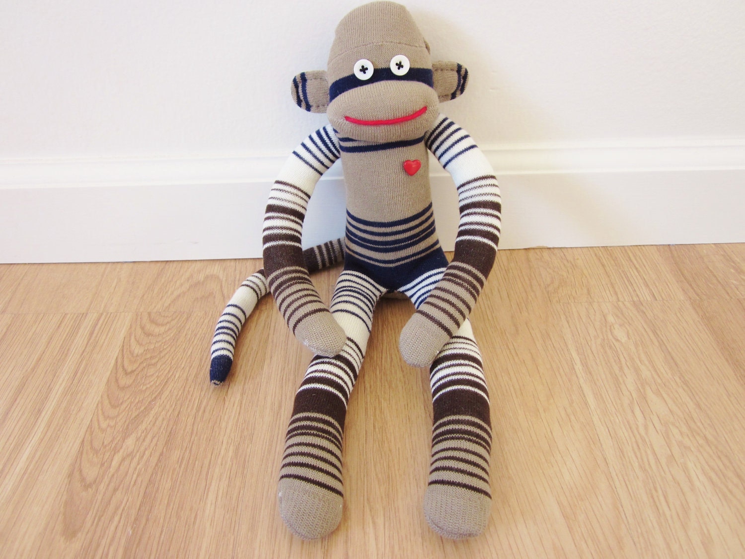 striped sock monkey