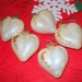 Heart Shaped Ornaments Pearly White and Gold Vintage ON SALE was 10.00