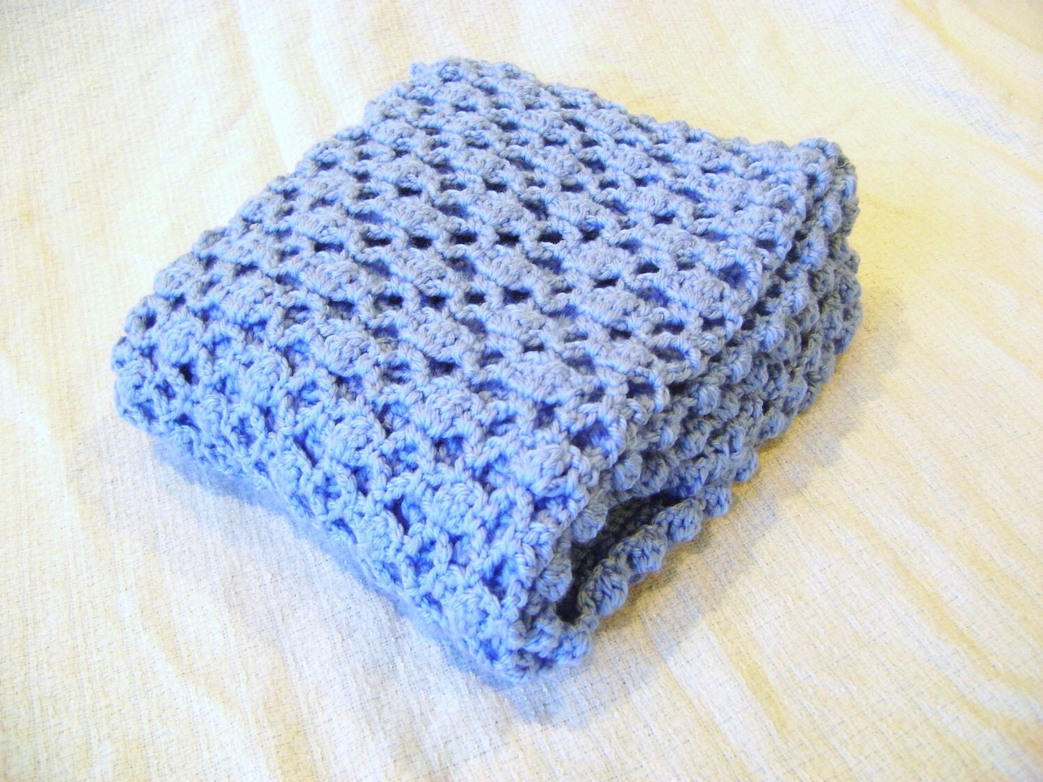 Blue Baby Blanket Crochet Baby Blanket Boys Baby