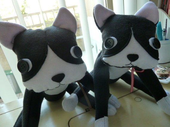 brown boston terrier stuffed animal