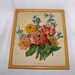 Vintage 11x9 Framed Print Signed by Witzleben -Zinnias Delphiniums Flowers- Excellent
