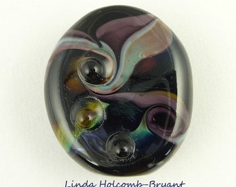 Whirlpool Lampwork Glass Focal Bead