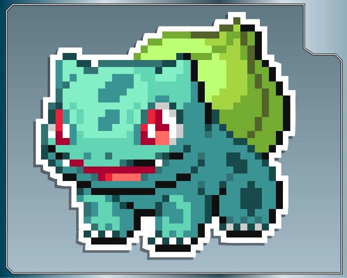 Bulbasaur Sprite Vinyl Decal From Pokemon Black And White