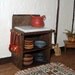 Rustic Kitchen Cabinet with Chopping Block, Dollhouse Miniature 1/12 Scale
