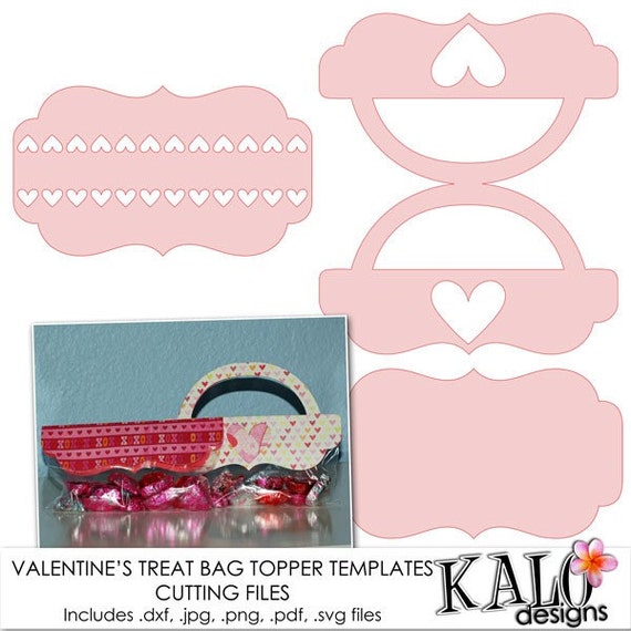 Download Valentine's Treat Bag Toppers Templates & Cutting Files