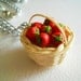 Necklace: Basket full of Strawberries  - Handmade miniature food jewelry -  madeinitalyteam