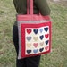 Vintage Quilted Sweet Heart Patchwork Tote Bag - School Bag