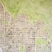Salt Lake City Utah watercolor city map 11x14 with mat