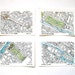 ACEO Paris France Tourist collection 4 art trading card original watercolor ink illustrations