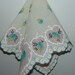 Vintage Scalloped Edged Leaf Motif Handkerchief, New Stock -- Treasury Item