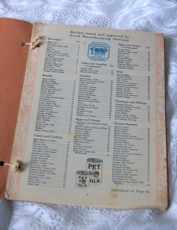 PET Milk Recipes Cookbook 1931 Paperback & by