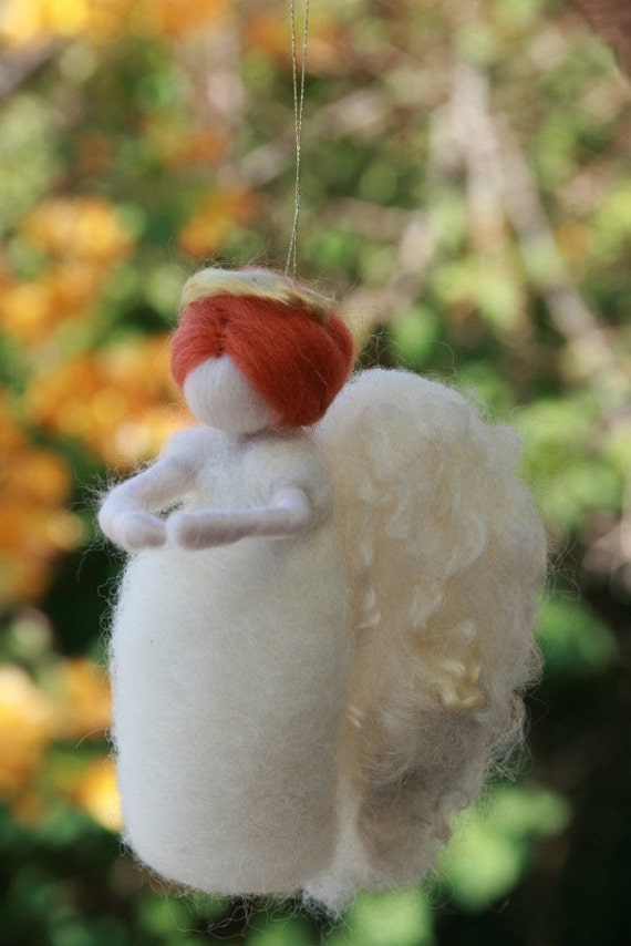DIY Needle Felted Kit Waldorf Angel Christmas Tree Ornament