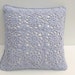 crochet cushion cover, lacy organic cotton