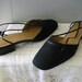 vintage shoes / 70s shoes / Madeline Black Linen flats