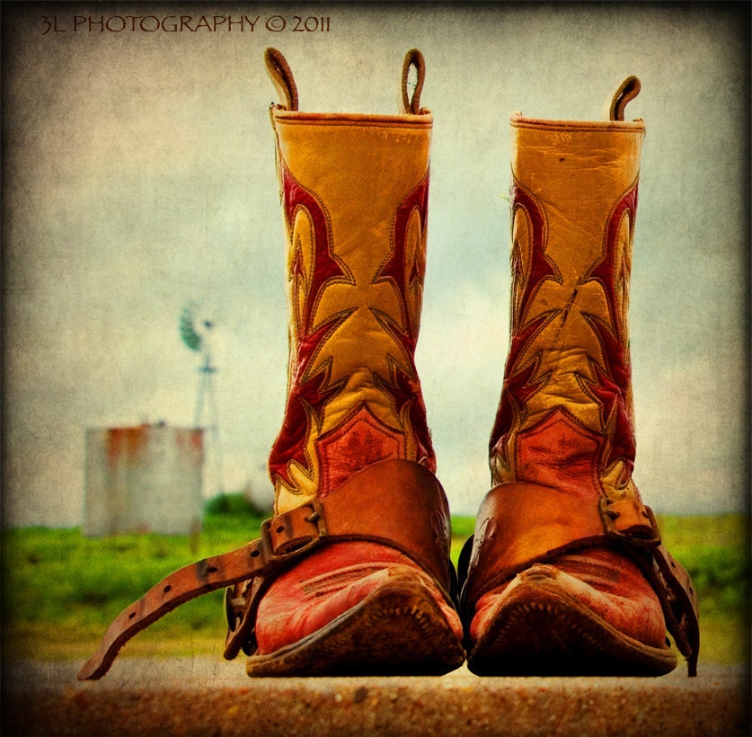 Western Photography Vintage Cowboy Boots Rustic Texas Fine Art