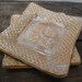 Trinket Dishes with Flowers - Set of 2 in Sepia