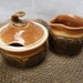 Ceramic Cream & Sugar Set in Rustic Browns // Handmade Pottery for Your Kitchen