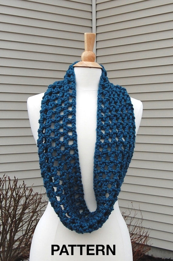 Easy Crochet Infinity Scarf Pattern, Crochet Pattern PDF ...
