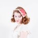 reserved / vintage 1950s hat / silk fascinator / Rose Red