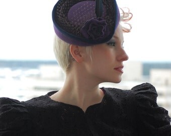 Eggplant Miniature Victorian Riding Hat