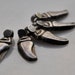 Vintage PAISLEY/DAGGER BEADS Set (5) -India Coin Silver Ethnic Tribal
