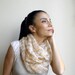 Scarf Extra Long - girly luxurious mohair yarn - beige camel off white wheat oatmeal
