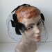 Vintage 1960s Black Birdcage Veil Velvet Bows I. Magnin Wedding Bridal Fashions