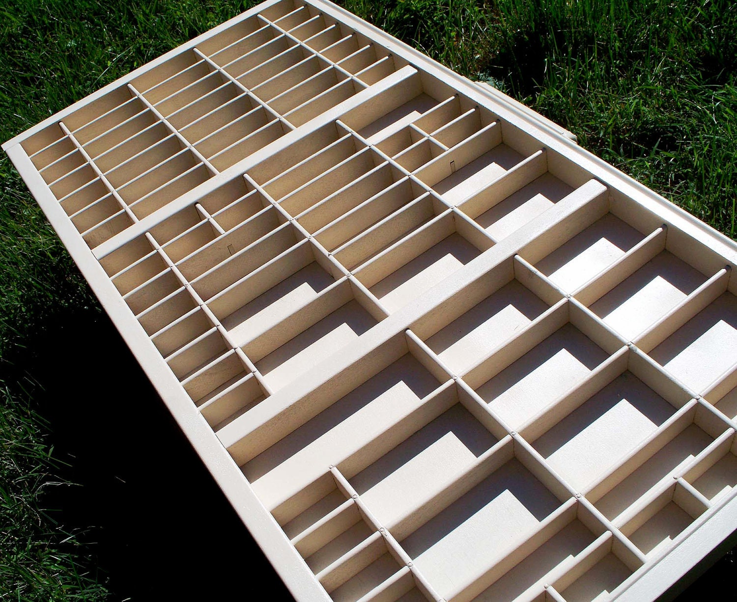 Ivory Jewelry Display Case Shadow Box Trinket Holder