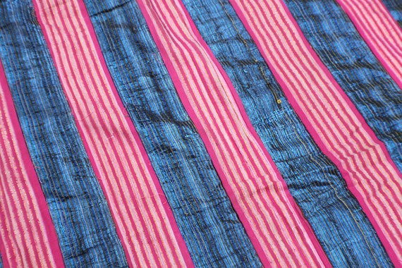 Aso Oke Fabric large from the Yoruba Tribe Pink by WomanShopsWorld