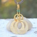 Large Gold Double Circle Hoop and Emerald Green Swarovski Crystal Dangle Earrings. Long Chic Gold Earrings.