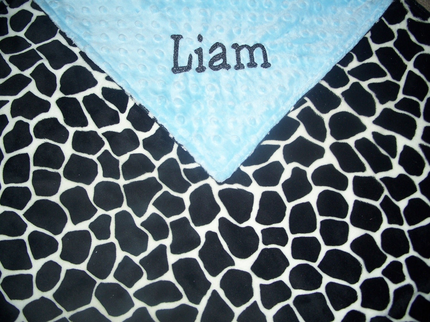 Animal Print Minky Baby Blanket Personalization FREE Crib