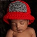 Baby Fireman Helmet, Baby Firefighter Helmet, Baby Fireman, 0 to 3 months, Photo Prop, READY TO SHIP